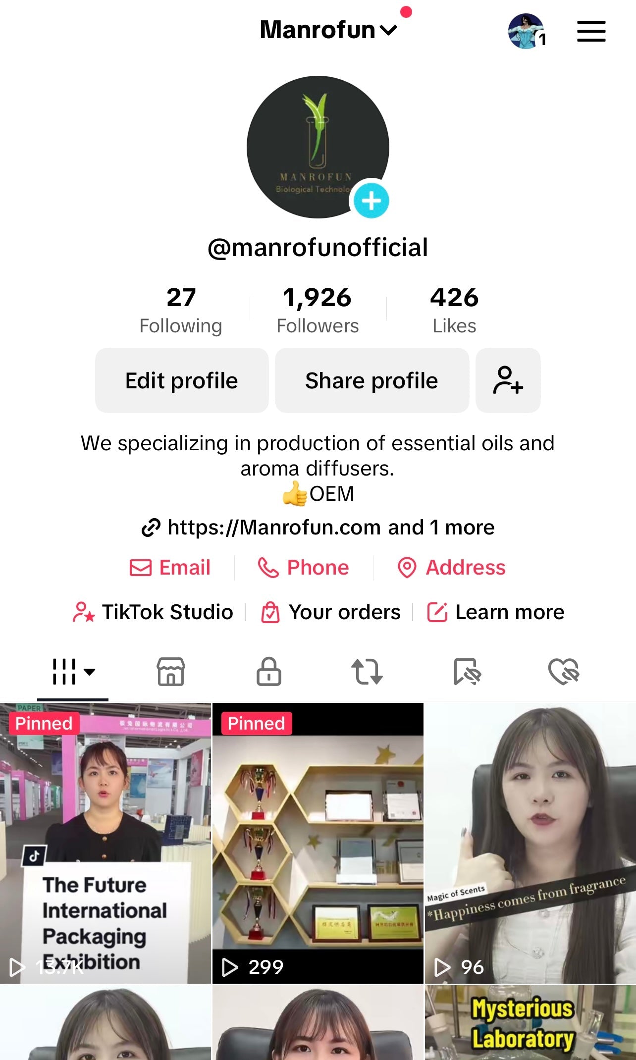 Tiktok Home Page